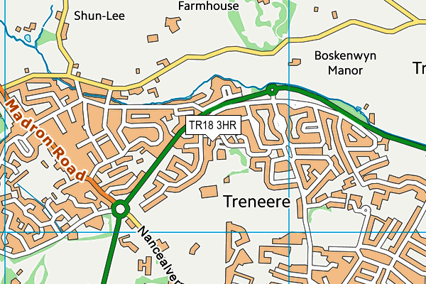 TR18 3HR map - OS VectorMap District (Ordnance Survey)