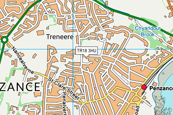 TR18 3HU map - OS VectorMap District (Ordnance Survey)