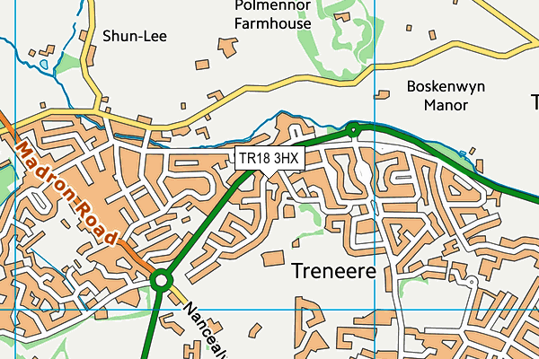 TR18 3HX map - OS VectorMap District (Ordnance Survey)