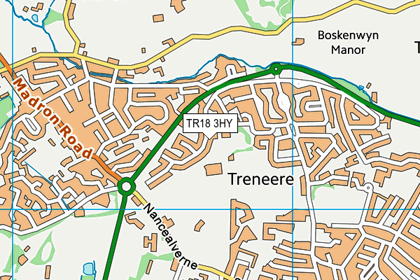 TR18 3HY map - OS VectorMap District (Ordnance Survey)