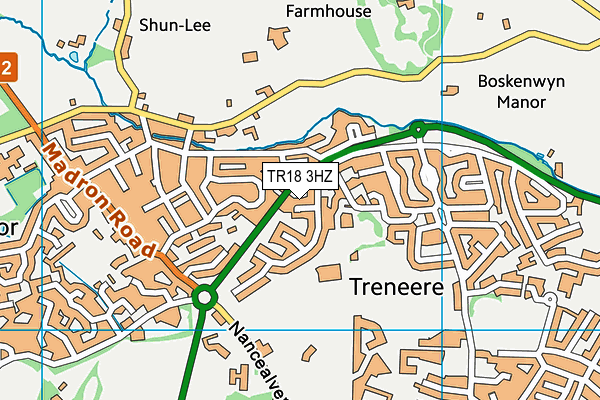 TR18 3HZ map - OS VectorMap District (Ordnance Survey)