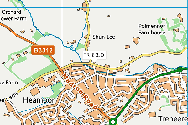 TR18 3JQ map - OS VectorMap District (Ordnance Survey)