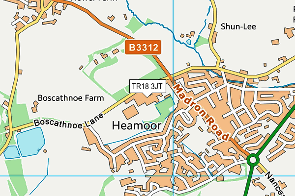 Boscathnoe Lane map (TR18 3JT) - OS VectorMap District (Ordnance Survey)