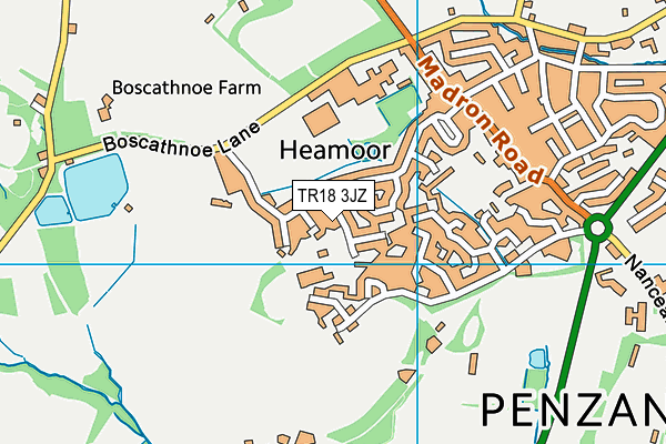 Heamoor Community Primary School map (TR18 3JZ) - OS VectorMap District (Ordnance Survey)