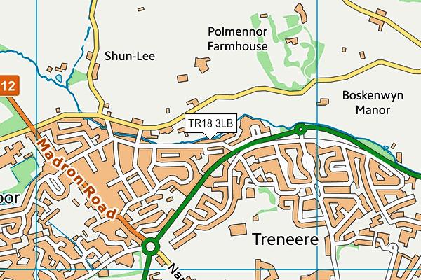 TR18 3LB map - OS VectorMap District (Ordnance Survey)