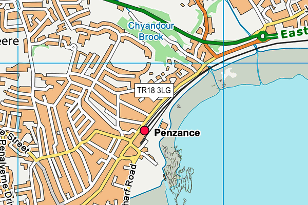 TR18 3LG map - OS VectorMap District (Ordnance Survey)