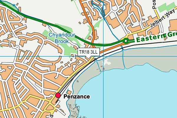 TR18 3LL map - OS VectorMap District (Ordnance Survey)