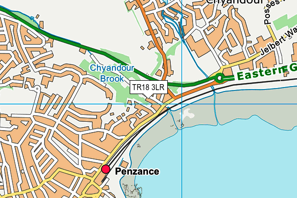 TR18 3LR map - OS VectorMap District (Ordnance Survey)