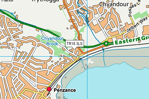 TR18 3LS map - OS VectorMap District (Ordnance Survey)