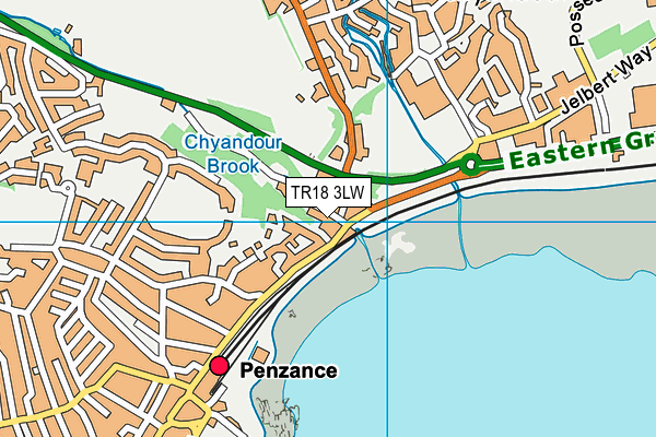 TR18 3LW map - OS VectorMap District (Ordnance Survey)