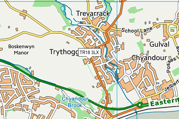 TR18 3LX map - OS VectorMap District (Ordnance Survey)