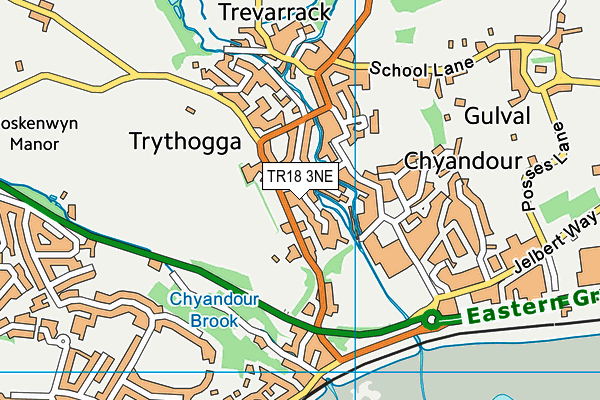 TR18 3NE map - OS VectorMap District (Ordnance Survey)