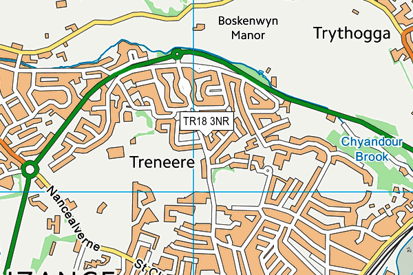TR18 3NR map - OS VectorMap District (Ordnance Survey)