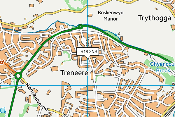 TR18 3NS map - OS VectorMap District (Ordnance Survey)