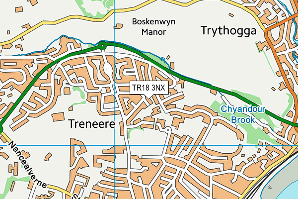 Penwith Alternative Provision Academy map (TR18 3NX) - OS VectorMap District (Ordnance Survey)