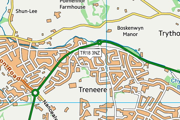 TR18 3NZ map - OS VectorMap District (Ordnance Survey)