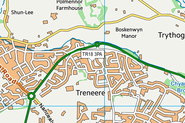 TR18 3PA map - OS VectorMap District (Ordnance Survey)