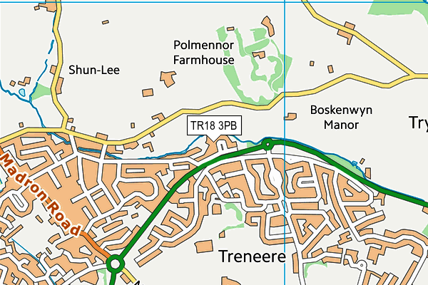 TR18 3PB map - OS VectorMap District (Ordnance Survey)