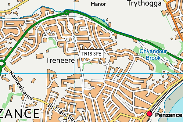 TR18 3PE map - OS VectorMap District (Ordnance Survey)