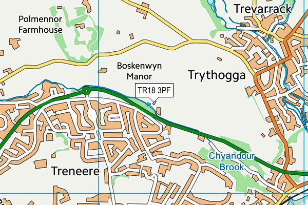 TR18 3PF map - OS VectorMap District (Ordnance Survey)