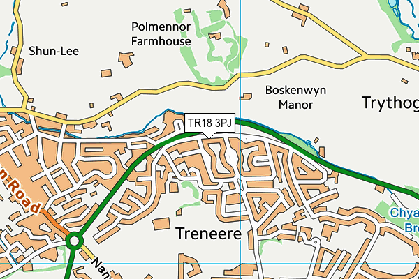 TR18 3PJ map - OS VectorMap District (Ordnance Survey)