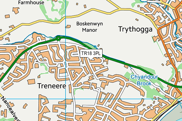 TR18 3PL map - OS VectorMap District (Ordnance Survey)