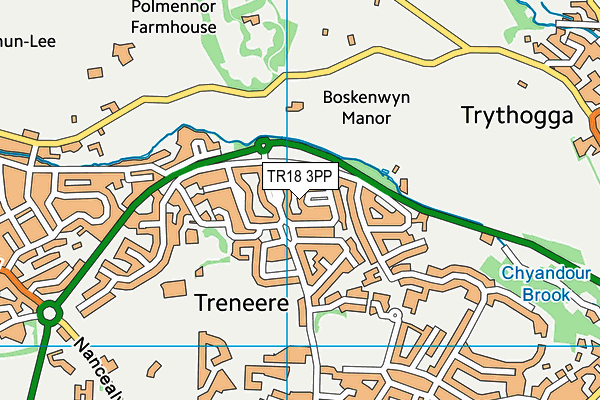 TR18 3PP map - OS VectorMap District (Ordnance Survey)