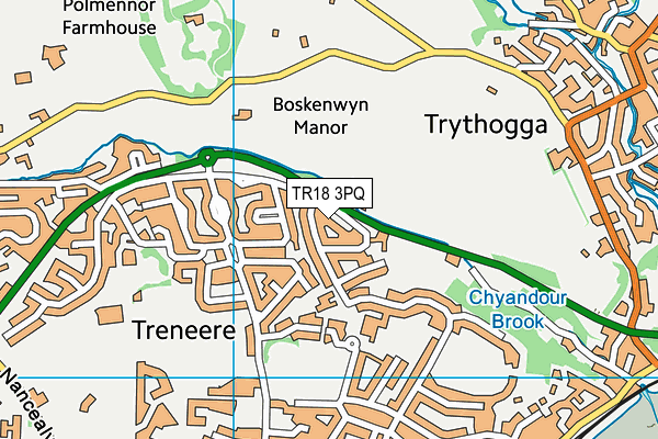 TR18 3PQ map - OS VectorMap District (Ordnance Survey)