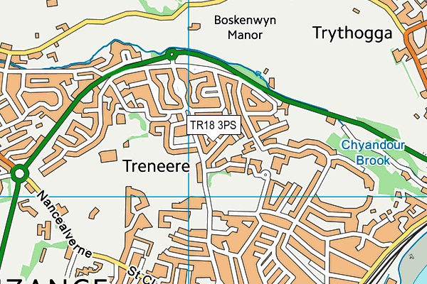 TR18 3PS map - OS VectorMap District (Ordnance Survey)