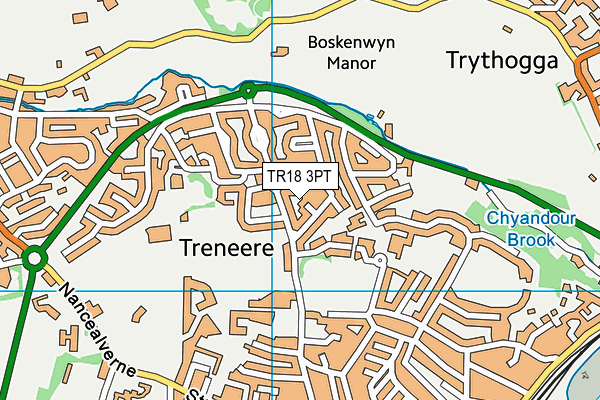 TR18 3PT map - OS VectorMap District (Ordnance Survey)