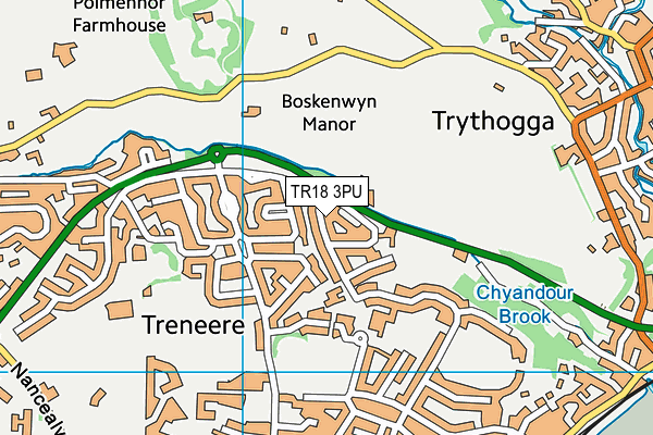 TR18 3PU map - OS VectorMap District (Ordnance Survey)