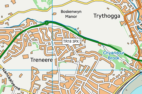 TR18 3PX map - OS VectorMap District (Ordnance Survey)