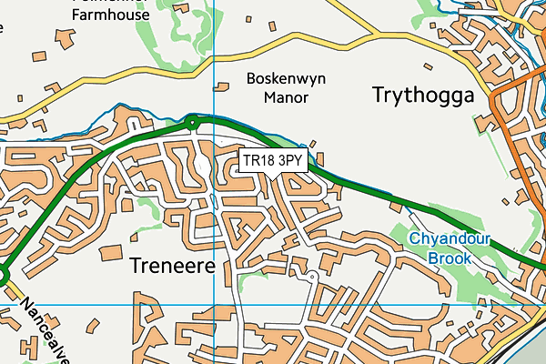 TR18 3PY map - OS VectorMap District (Ordnance Survey)