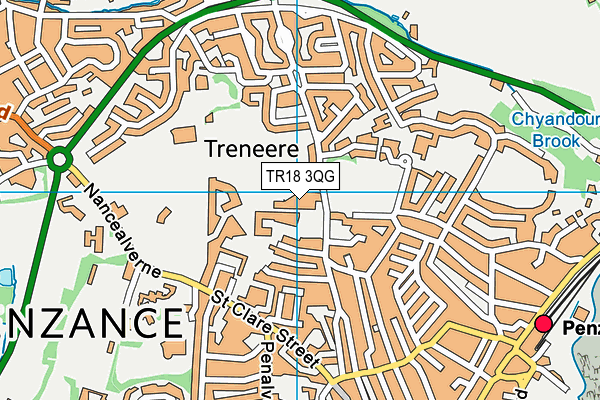 TR18 3QG map - OS VectorMap District (Ordnance Survey)