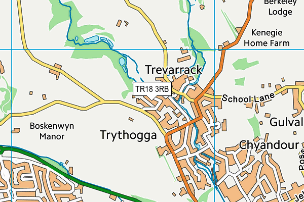 TR18 3RB map - OS VectorMap District (Ordnance Survey)