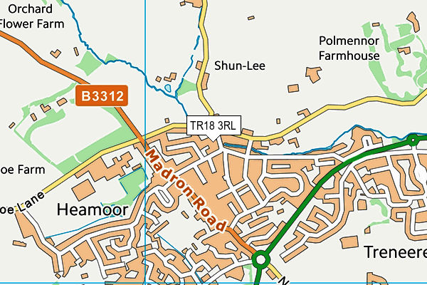 TR18 3RL map - OS VectorMap District (Ordnance Survey)