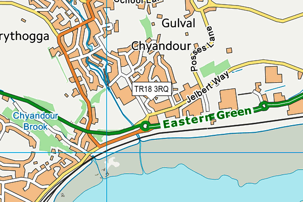 TR18 3RQ map - OS VectorMap District (Ordnance Survey)