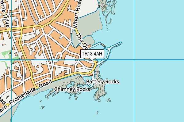 TR18 4AH map - OS VectorMap District (Ordnance Survey)