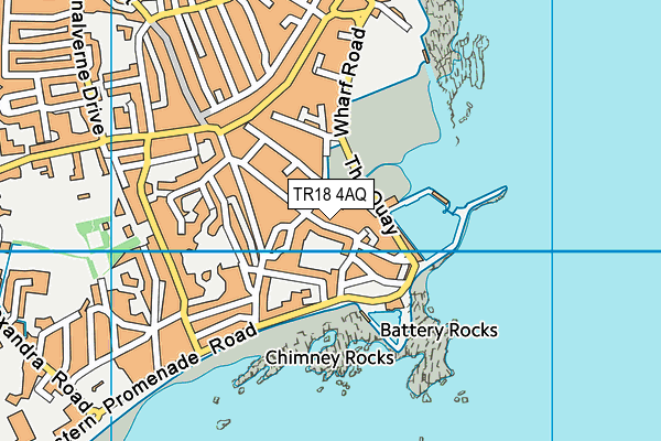 TR18 4AQ map - OS VectorMap District (Ordnance Survey)