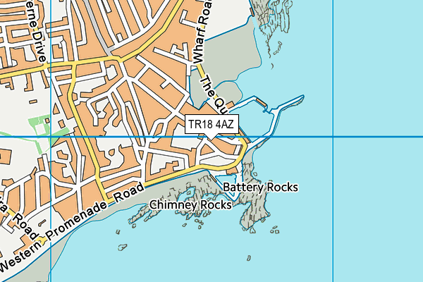TR18 4AZ map - OS VectorMap District (Ordnance Survey)