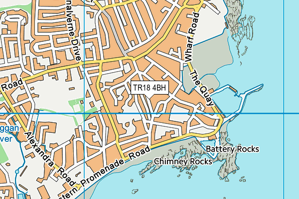 TR18 4BH map - OS VectorMap District (Ordnance Survey)