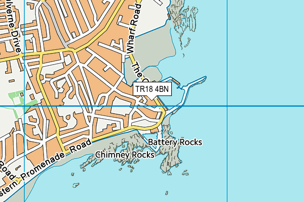 TR18 4BN map - OS VectorMap District (Ordnance Survey)