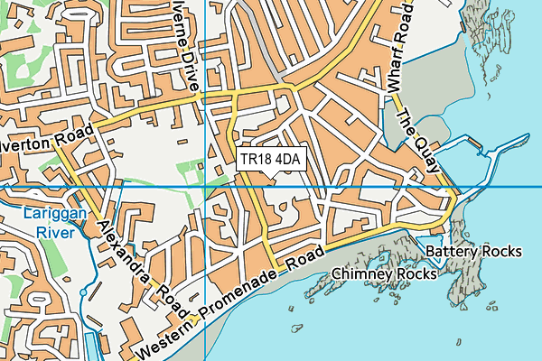 TR18 4DA map - OS VectorMap District (Ordnance Survey)