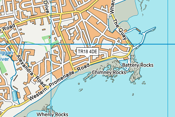 TR18 4DE map - OS VectorMap District (Ordnance Survey)