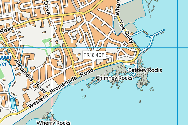TR18 4DF map - OS VectorMap District (Ordnance Survey)