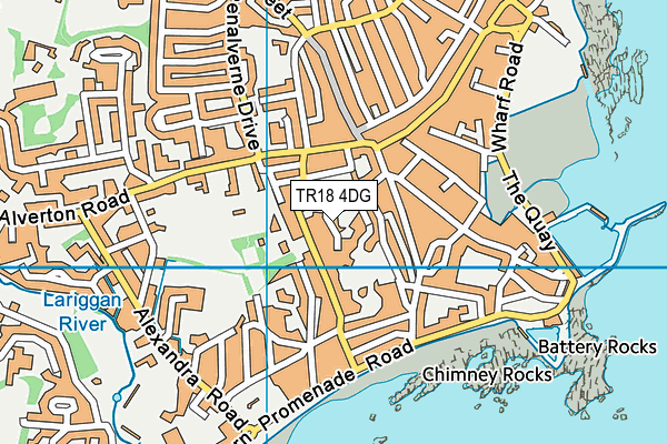 TR18 4DG map - OS VectorMap District (Ordnance Survey)