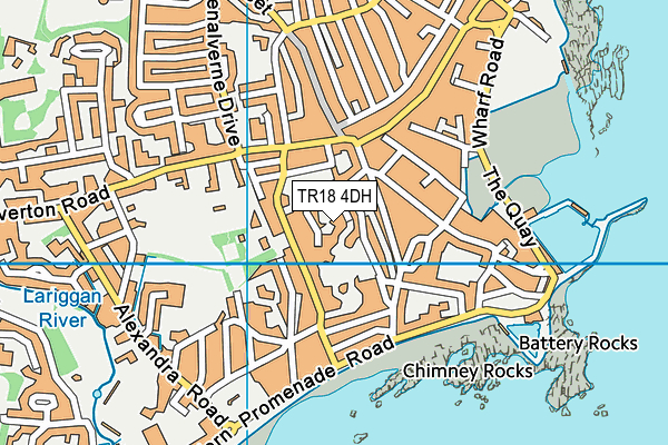 TR18 4DH map - OS VectorMap District (Ordnance Survey)
