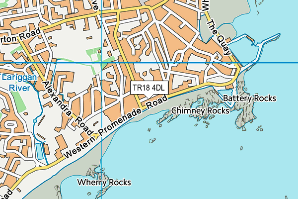 TR18 4DL map - OS VectorMap District (Ordnance Survey)