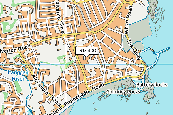 TR18 4DQ map - OS VectorMap District (Ordnance Survey)