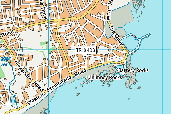 TR18 4DS map - OS VectorMap District (Ordnance Survey)